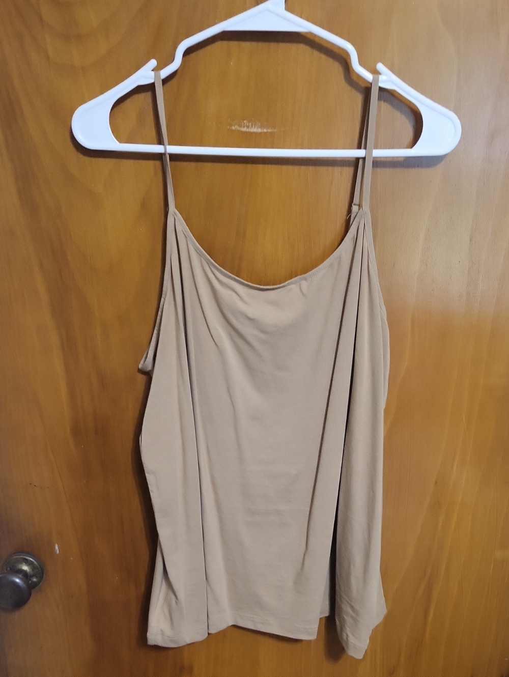 Women’s Time And Tru Size Xxl- Beige Spaghetti Strap Tank Top